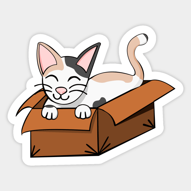 Cardboard Kitty Sticker by traditionation